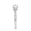 Round Brilliant Cut 0.80ct Diamond Engagement Ring with Diamond Shoulders & Hidden Halo