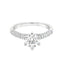 Round Brilliant Cut 0.91ct Diamond Engagement Ring with Diamond Shoulders