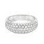 Round Brilliant Cut 1.00ct Diamond Pave Set Half Hoop Eternity Ring