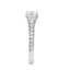 Round Brilliant Cut 0.76ct Diamond Engagement Ring with Diamond Shoulders