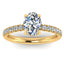 Lab Grown Oval Cut 1.00ct Diamond Engagement Ring with Diamond Shoulders & Hidden Halo