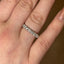 Round Brilliant Cut 1.01ct Diamond Half Hoop Eternity Ring