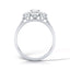 Oval Cut 0.53ct Diamond Trilogy Engagement Ring