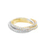 Round Brilliant Cut Diamond 3 Tone Russian Eternity Ring