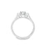 Emerald Cut 0.66ct Diamond Trilogy Engagement Ring