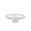 Round Brilliant Cut 1.00ct Diamond Engagement Ring with Diamond Shoulders