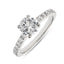 Round Brilliant Cut 1.00ct Diamond Engagement Ring with Diamond Shoulders