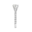 Round Brilliant Cut 1.00ct Diamond Engagement Ring with Diamond Shoulders