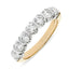 Round Brilliant Cut 1.11ct Diamond 7 Stone Half Hoop Eternity Ring
