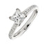 Princess Cut 0.71ct Diamond Engagement Ring with Diamond Shoulders