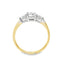 Round Brilliant Cut 0.52ct Diamond Trilogy Engagement Ring