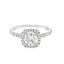 Round Brilliant Cut 0.81ct Diamond Halo Engagement Ring
