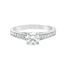 Round Brilliant Cut 0.50ct Diamond Engagement Ring with Diamond Shoulders