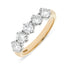 Round Brilliant Cut 1.53ct Diamond 5 Stone Half Hoop Eternity Ring
