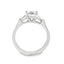 Princess Cut 0.73ct Diamond Trilogy Engagement Ring