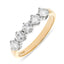 Round Brilliant Cut 1.09ct Diamond 5 Stone Half Hoop Eternity Ring