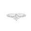 Round Brilliant Cut 0.51ct Diamond Engagement Ring with Diamond Shoulders