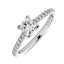 Princess Cut 0.54ct Diamond Engagement Ring with Diamond Shoulders