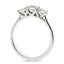 Round Brilliant Cut 0.53ct Diamond Trilogy Engagement Ring