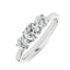 Round Brilliant Cut 0.53ct Diamond Trilogy Engagement Ring