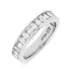 Baguette Cut 2.04ct Diamond Half Hoop Eternity Ring