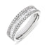 Round Brilliant & Baguette Cut 0.85ct Diamond Half Hoop Eternity Ring