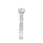 Round Brilliant Cut 0.75ct Diamond Engagement Ring with Diamond Shoulders