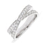 Round Brilliant Cut 0.46ct Diamond Crossover Half Hoop Eternity Ring