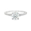 Round Brilliant Cut 1.00ct Diamond Engagement Ring with Diamond Shoulders