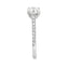 Round Brilliant Cut 1.00ct Diamond Engagement Ring with Diamond Shoulders