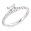 Princess Cut 0.72ct Diamond Engagement Ring with Diamond Shoulders