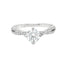 Round Brilliant Cut 0.70ct Diamond Engagement Ring with Diamond Shoulders