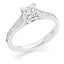 Princess Cut 0.70ct Diamond Engagement Ring with Diamond Shoulders