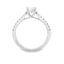 Oval Cut 0.70ct Diamond Engagement Ring with Diamond Shoulders