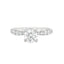 Round Brilliant Cut 0.80ct Diamond Engagement Ring with Diamond Shoulders & Hidden Halo