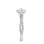 Round Brilliant Cut 0.70ct Diamond Engagement Ring with Diamond Shoulders