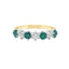 Round Brilliant Cut Diamond & Emerald 7 Stone Eternity Ring