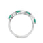 Round Brilliant Cut Emerald & Diamond 7 Stone Eternity Ring