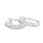Round Brilliant Cut 7 Stone Channel Set Diamond Hoop Earrings