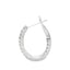 Round Brilliant Cut Micro Set Diamond Hoop Earrings