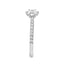 Round Brilliant Cut 0.51ct Diamond Engagement Ring with Diamond Shoulders
