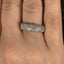 Round Brilliant Cut 1.00ct Diamond Pave Set Half Hoop Eternity Ring