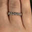 Round Brilliant Cut 0.91ct Diamond 7 Stone Half Hoop Eternity Ring