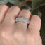 Round Brilliant Cut 1.00ct Diamond Pave Set Half Hoop Eternity Ring