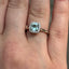 Cushion Cut Aqua With Round Brilliant Cut Diamond Halo