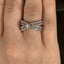 Round Brilliant Cut 1.14ct Diamond 4 Row Crossover Half Hoop Eternity Ring