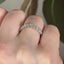 Oval Cut 1.29ct Diamond 13 Stone Half Hoop Eternity Ring