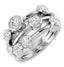 Round Brilliant Cut 1.50ct Diamond Bubble 9 Stone Eternity Ring