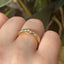 Round Brilliant & Baguette Cut 0.76ct Diamond Half Hoop Eternity Ring