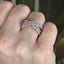 Round Brilliant Cut 1.14ct Diamond 4 Row Crossover Half Hoop Eternity Ring